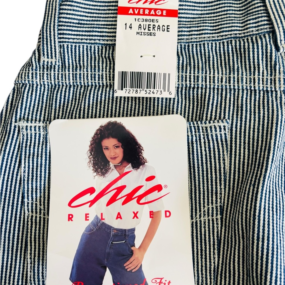 Vintage Chic Women’s Size 14 Average Seersucker Denim New With Tags‎ 90’s